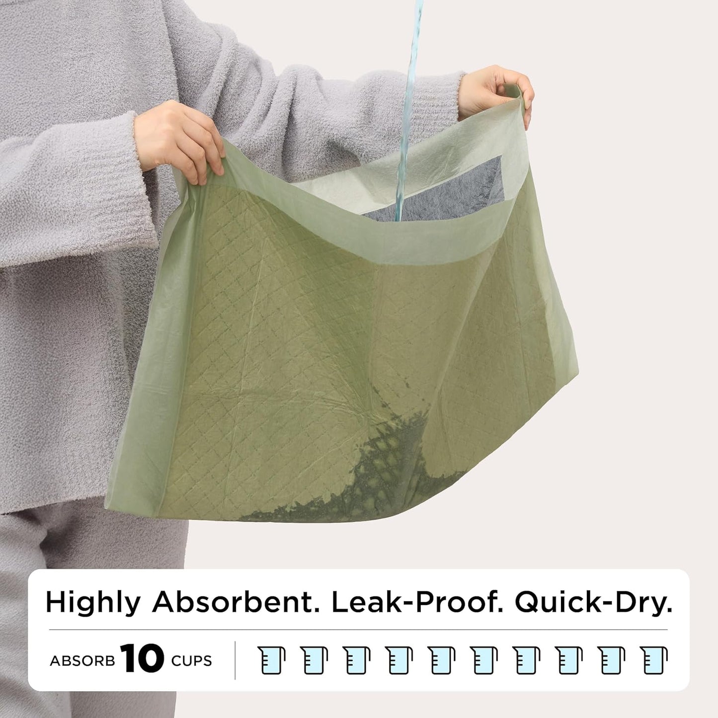 Bedsure Dog Pee Pads Extra Large, 28" x 34" Puppy Pads 52 Count, Super Absorbent & Leak Proof, XL Training Pads Quick Dry Thicken Dog Potty Pad with Odor-Control Activated Carbon & ECO Green Material