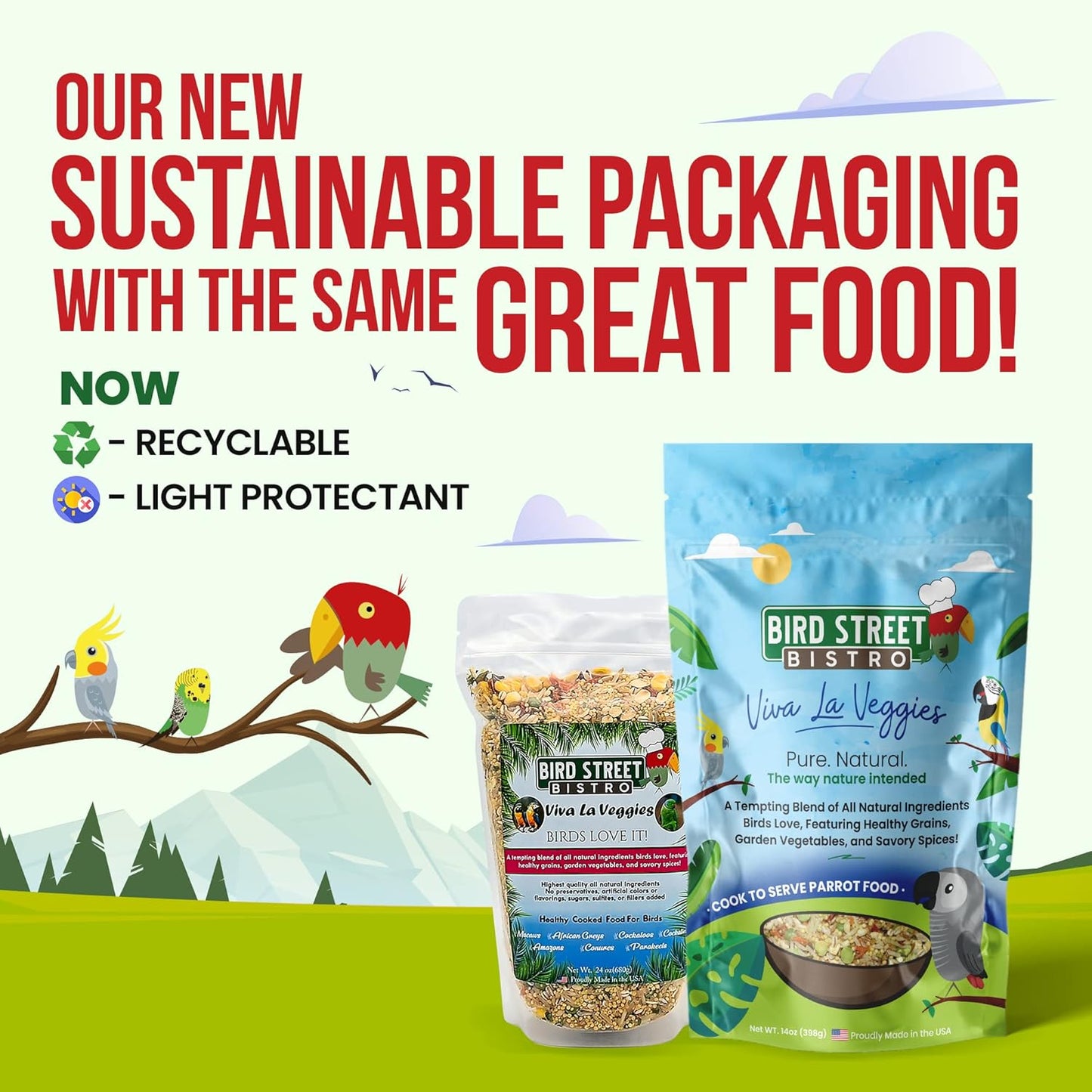 Parrot Food Sample Pack Cooks in as Little as 3 to 15 min | All Natural & Organic Grains and Legumes, Healthy Fruits, Vegetables, and Spices - No Fillers or Additives