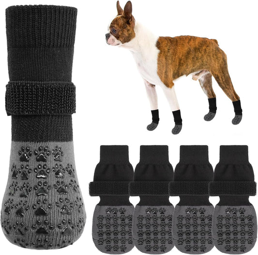 SCENEREAL Dog Socks to Prevent Licking Paws for Hardwood Floors Anti Slip, Dog Grippy Socks Shoes for Senior Small to Large Dogs, Dog Boots & Paw Protectors for Hot/Cold Scratching Pavement