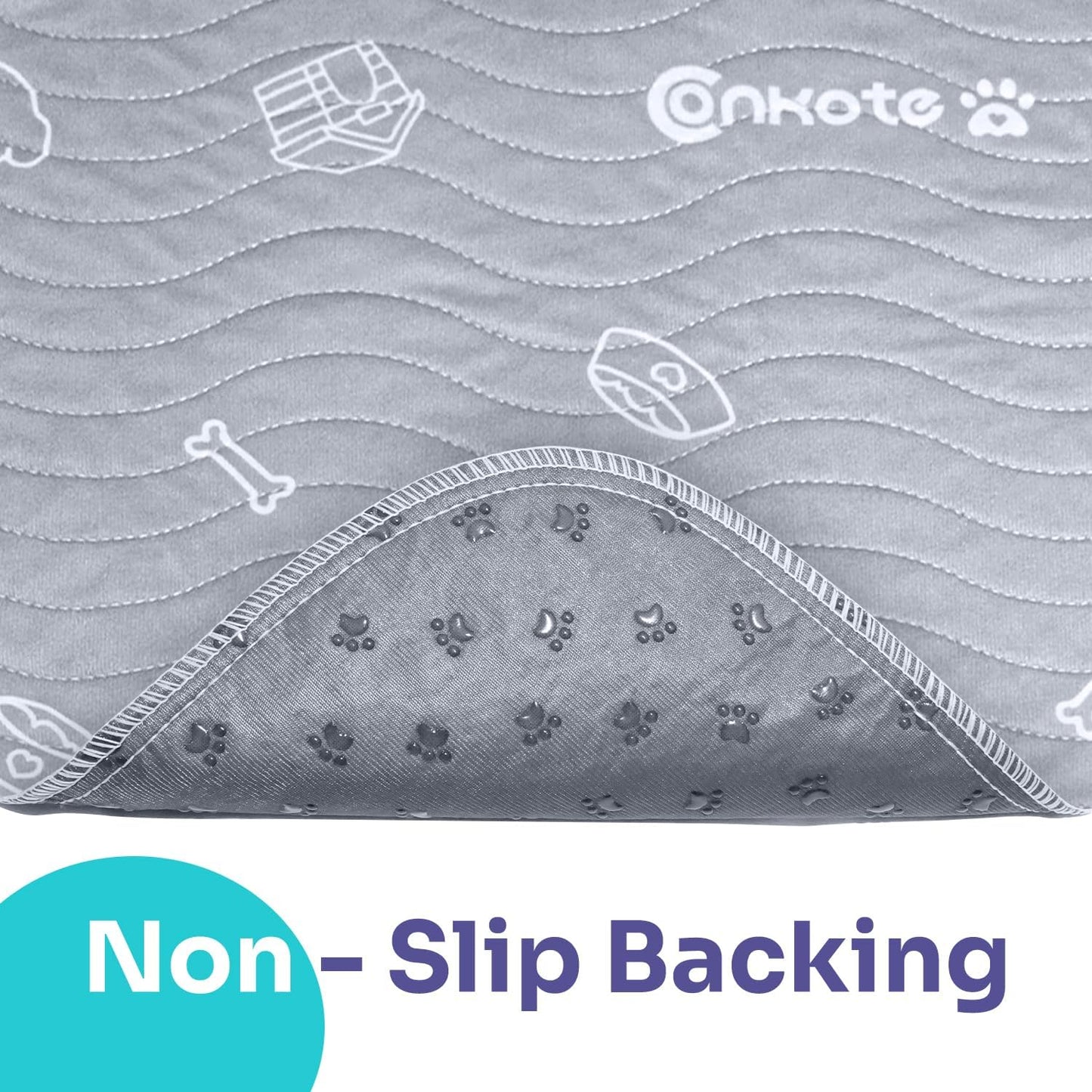 Washable Pee Pads for Dogs, 2 Pack Heavy Absorbency Reusable Pee Pads Prevent Leakage Non-Slip, Waterproof Pet Training Pads for Puppy Playpen, Crate, Whelping Box, 18"x24"