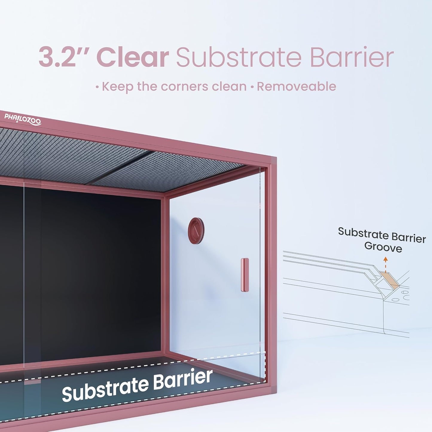 120 Gallon Reptile Terrarium, 48" x 24" x 24" Reptile Enclosure with Sliding Door Top Screen Ventilation,Blue Tongue Skink Tank for Easy Maintenance