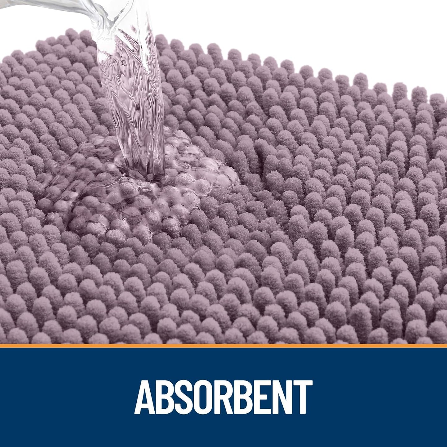 OLANLY Dog Door Mat for Muddy Paws 44x32, Absorbs Moisture and Dirt, Absorbent Non-Slip Washable Doormat, Quick Dry Chenille Mud Mat for Dogs, Entry Indoor Entryway Carpet for Inside Floor, Deep Plum