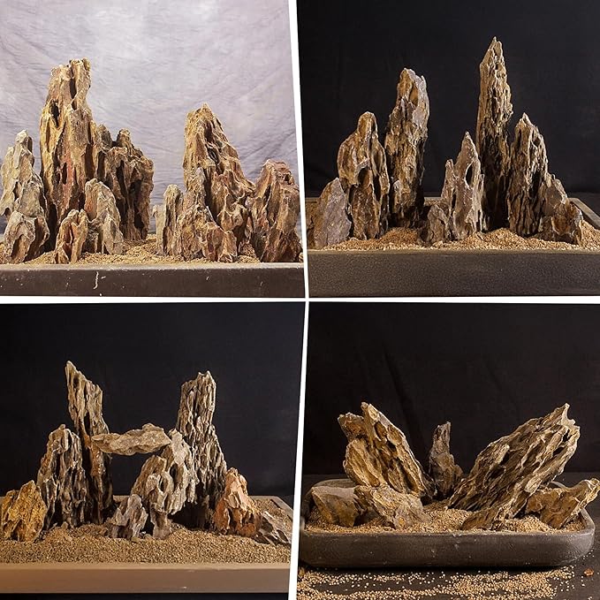 Dragon Stone Rock for Aquascaping,Aquarium Decor, Fish Tank Decorations,3-10 Inches Natural Ohko Stone for Fish Tank Landscaping (13.2 Pounds)