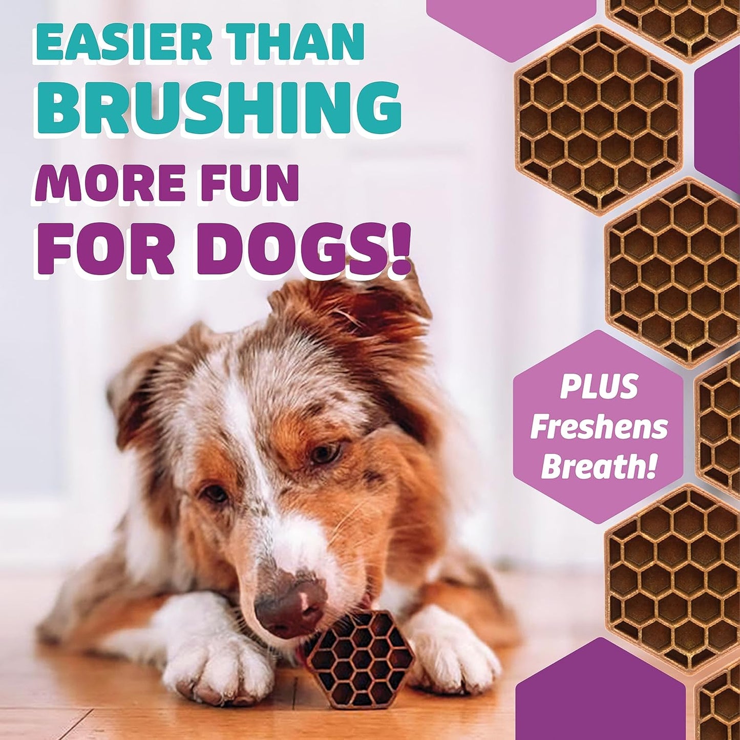 Dog Dental Treats – Vet VOHC Approved – Delicious Chicken Protein – Removes Tartar with Cleaning Comb Shape – Dental Dog Treats for Extra Large Dogs (36oz, 18 Count)