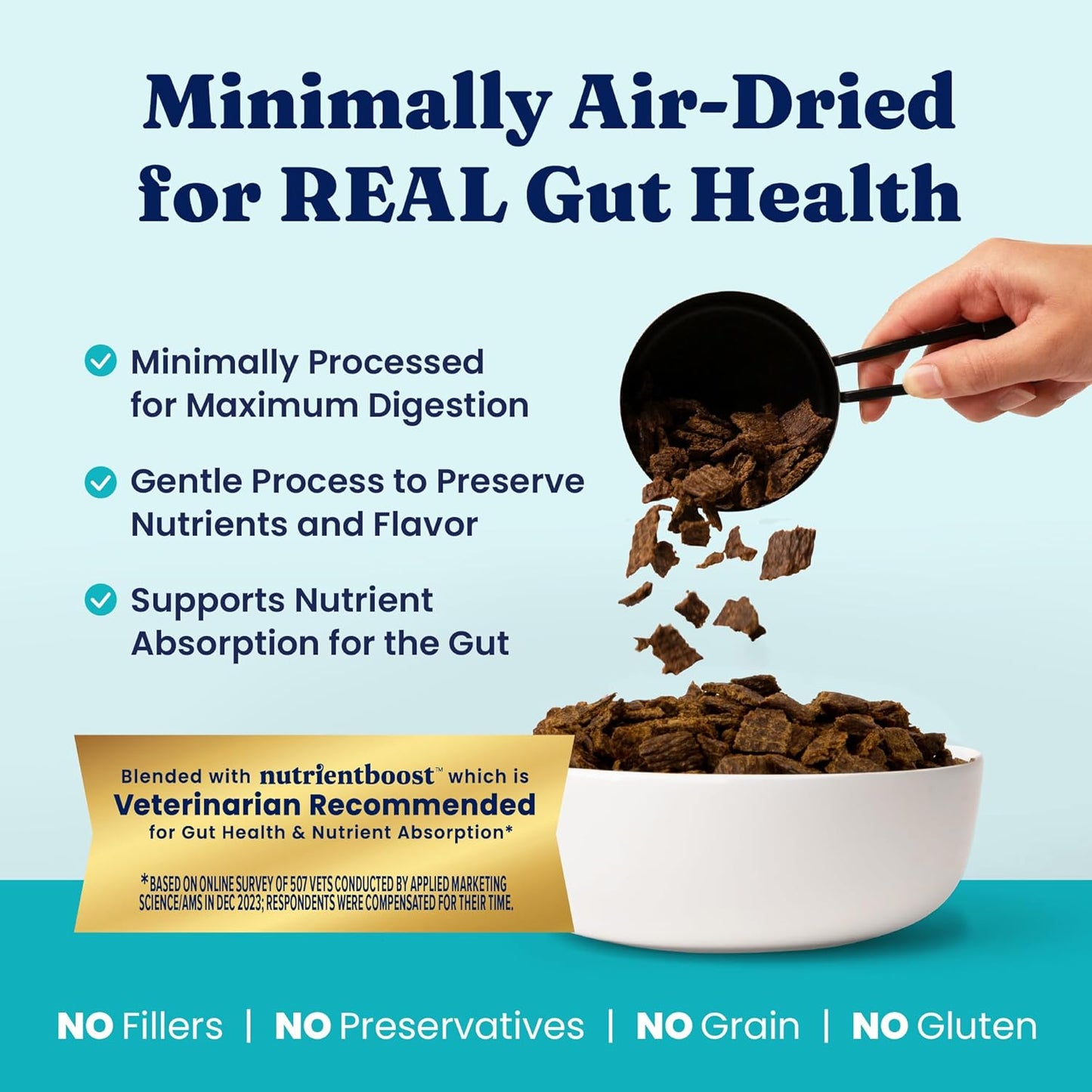 Solid Gold Air Dried Dog Food Toppers for Dry Food - Healthy Dog Treats w/Real Beef & Superfoods - Serve as a Complete Meal, Topper or Treats - Supports Muscle Growth, Immunity & Digestion - 4oz