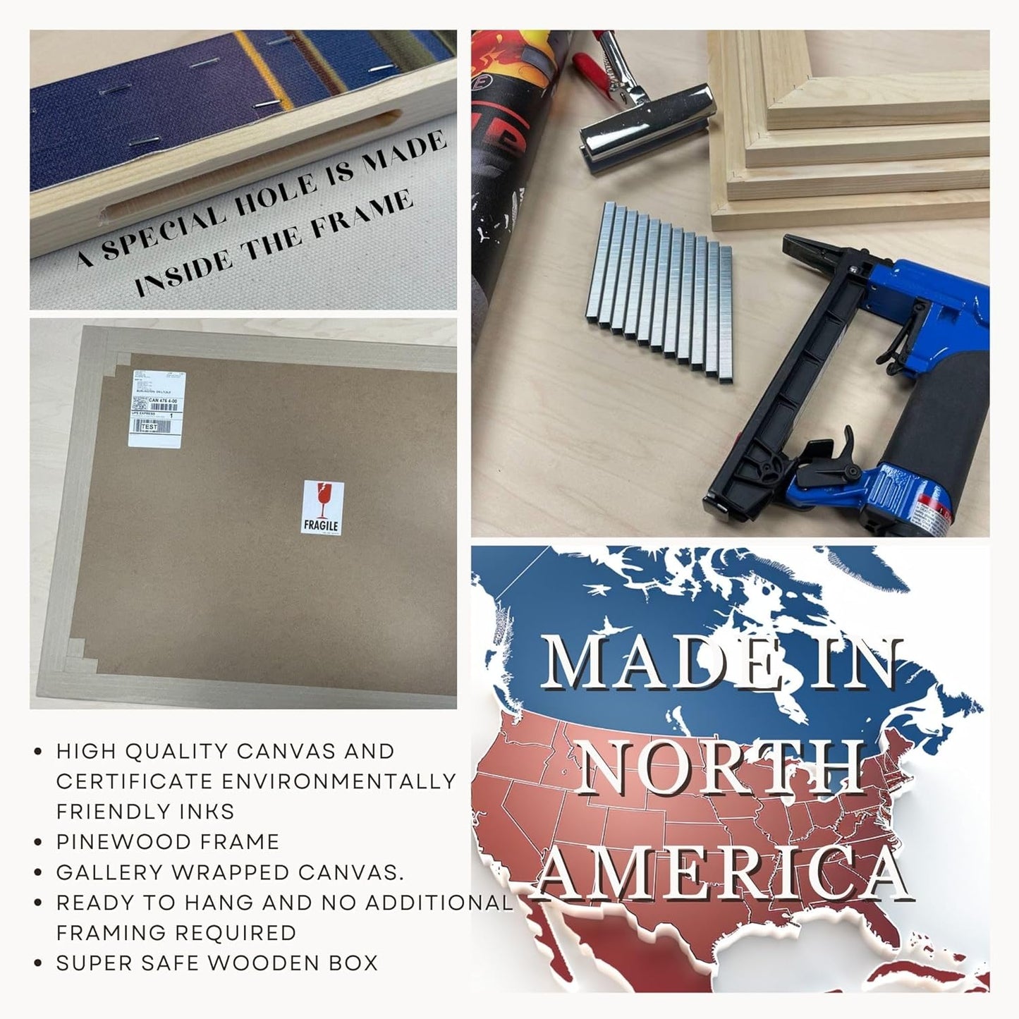 Nature Wall Art Prints - Ocean Forest Mountain Lake Canvas Landscapes - Small to Extra Large Living Room Bedroom Kitchen Bathroom Décor (Foggy Pine Forest, 35L" x 53W" - 3 Panels)