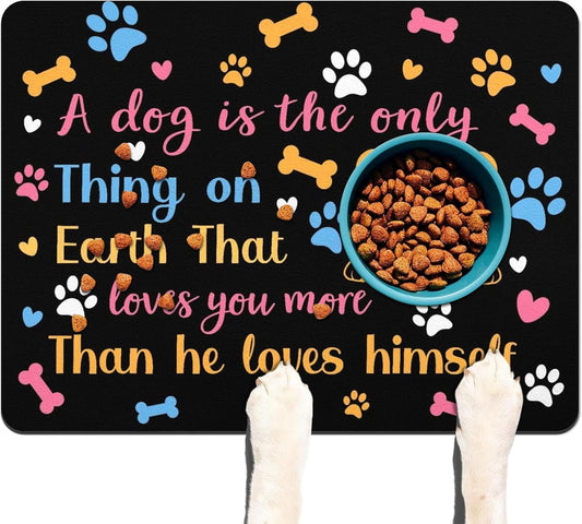 Pet Feeding Mat for Floors Waterproof Dog Mat for Food and Water Absorbent Quick Dry Non Slip mat for Cat Bowls