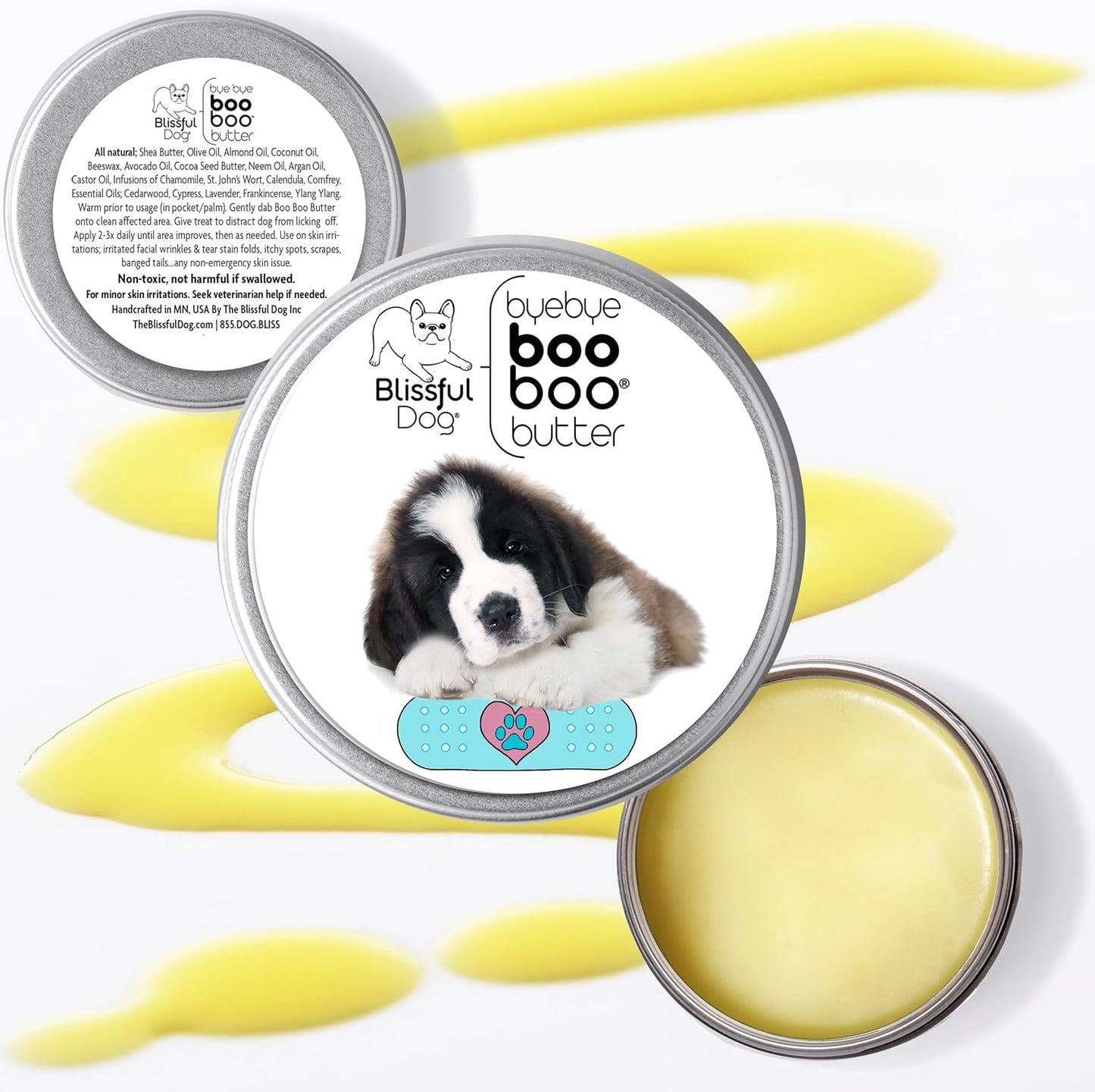 The Blissful Dog 8 oz TIN St. Bernard Booboo Butter