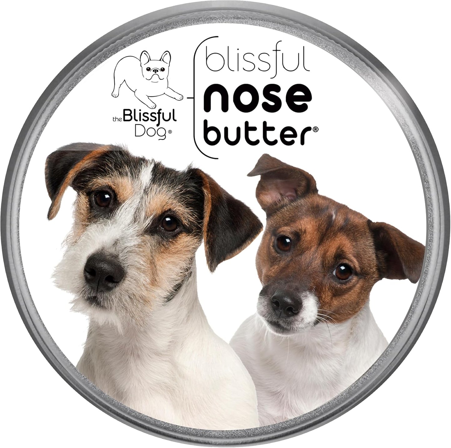 The Blissful Dog Jack Russell Terrier Nose Butter for Dry, Cracked Skin, Lick-Safe Dog Nose Balm with Moisturizing Shea Butter, Almond, Olive, and Essential Oils, Pet Supplies, Uncented, 1 oz.