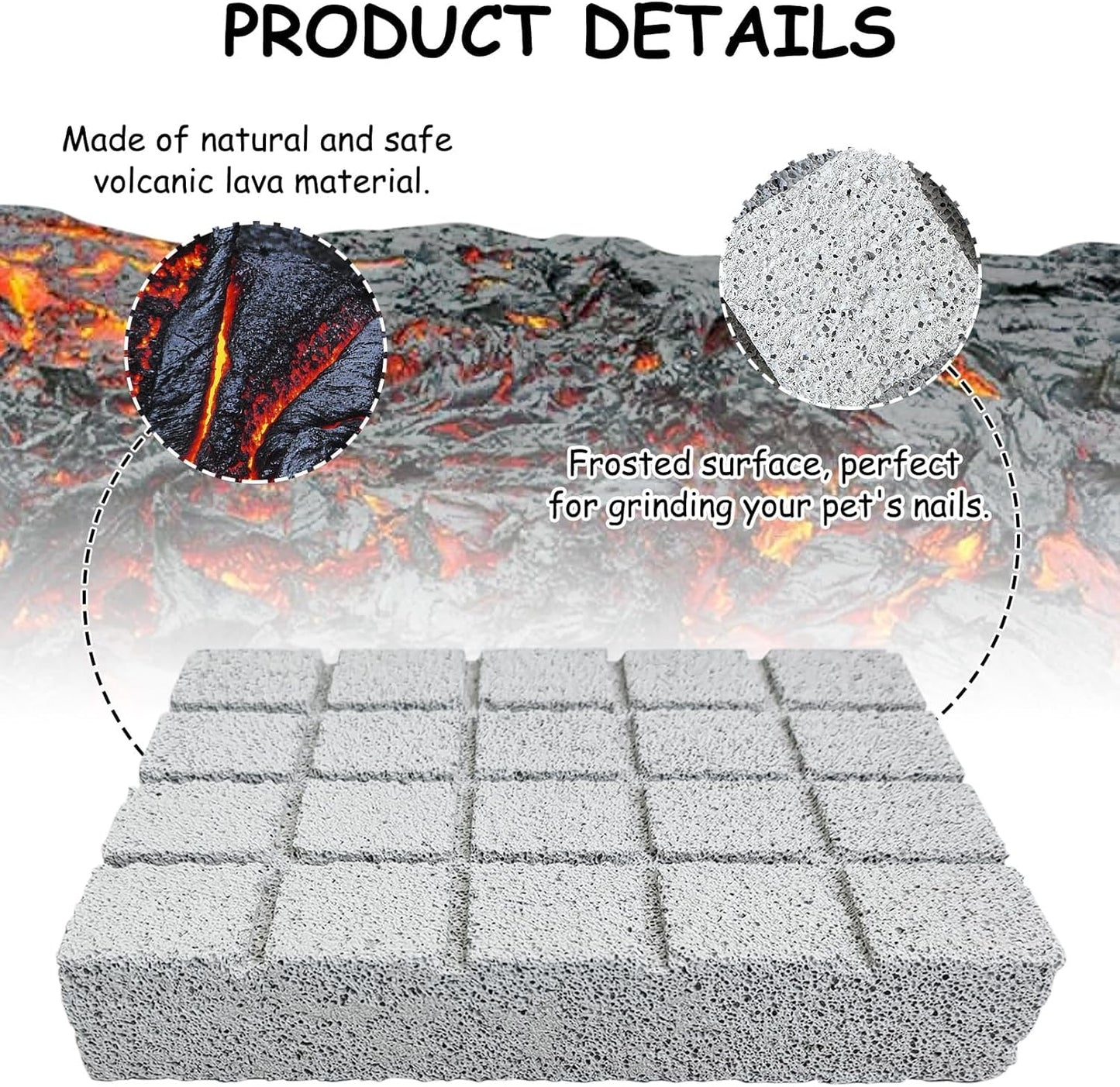 Hamiledyi 6PCS Rabbit Scratching Pads Bunny Lava Grinding Claw Pads Small Animal Foot Pads Hamster Scratch Board Chew Toys for Gerbil Chinchilla Hedgehog Guinea Pig Cage Accessories