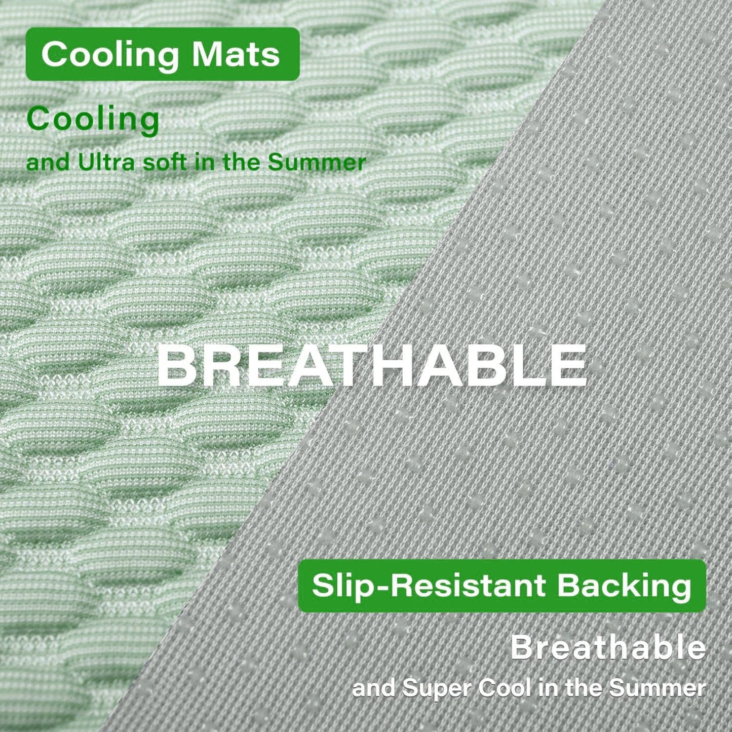 MICROCOSMOS Pet Cooling Mat & Sleeping Pad- Breathable Bubble Surface, EZ Clean. Keep Cooling for Pets, Kids and Adults in Summer.(Green, 59" x 40")