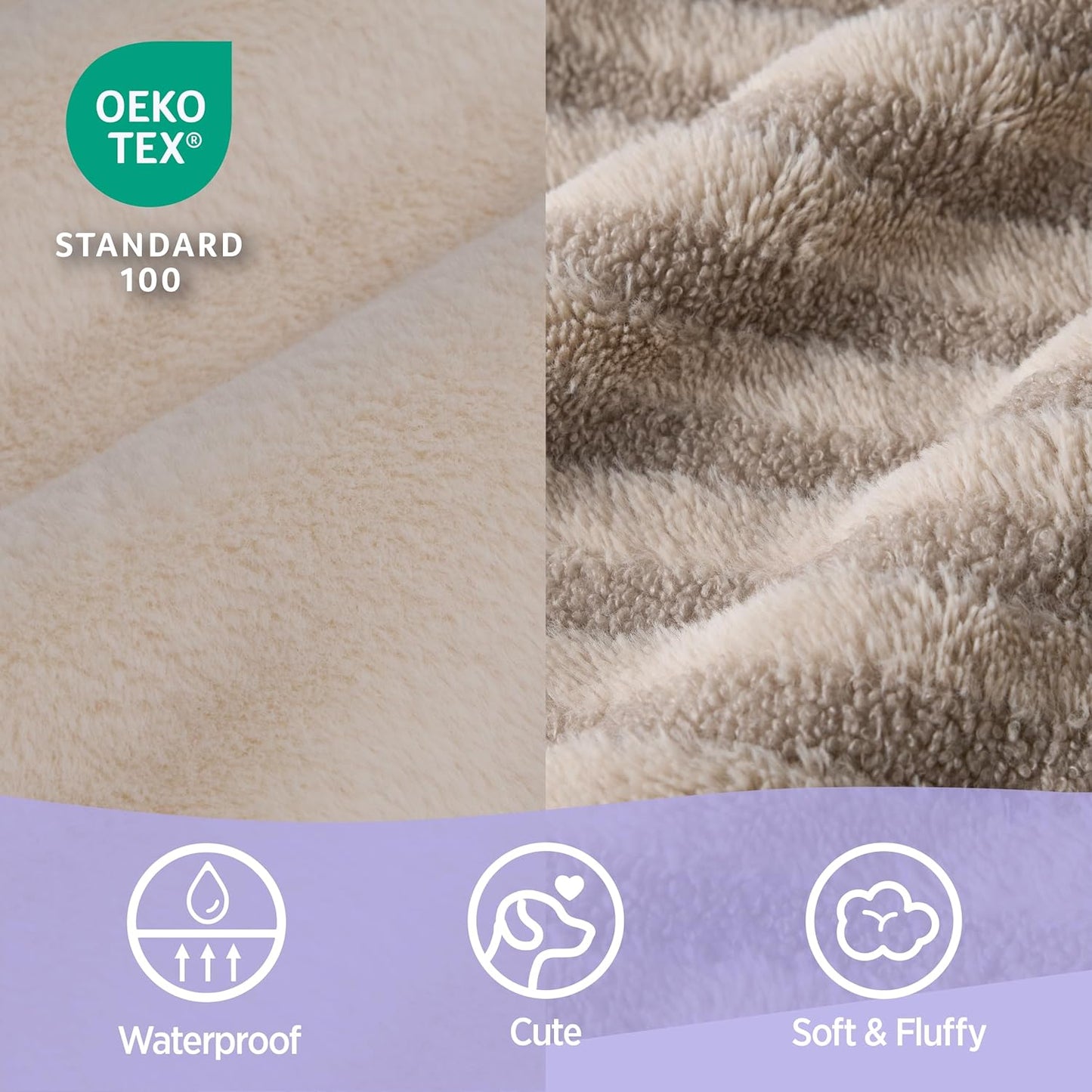 LE SURE Cute Dog Beds Large Sized Dog, Orthopedic Waterproof Large Pet Bed with Sides, Non-Slip Bottom and Egg-Crate Foam Pet Couch Sofa with Washable Removable Cover, Hazel