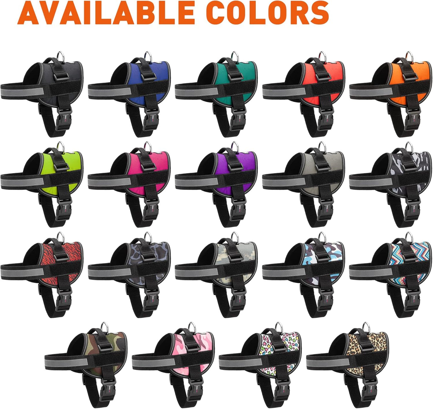 Dogline Dog Harness, Reflective No-Pull Adjustable Vest with Handle for Walking, Training, Breathable, No - Choke Harness for Small, Medium or Large Dogs Room for Patches Aztec Design 2 XS 15"-18"