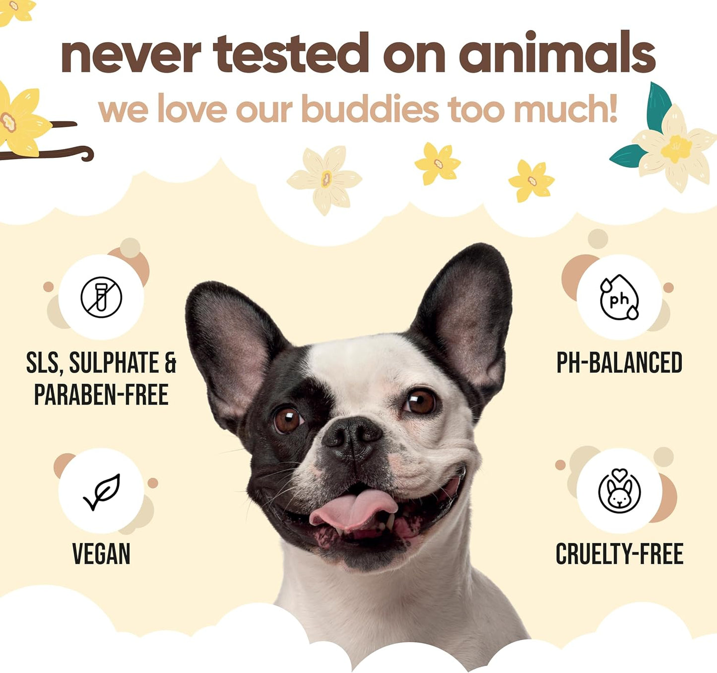 Vanilla & Shea Butter Dog Conditioner (169.07oz) Aloe Vera, Argan Oil & Pro Vitamin B5 to Detangle Matted Coats & Relieve Sensitive & Itchy Skin, Suitable for Puppies from 8 Weeks, Vegan