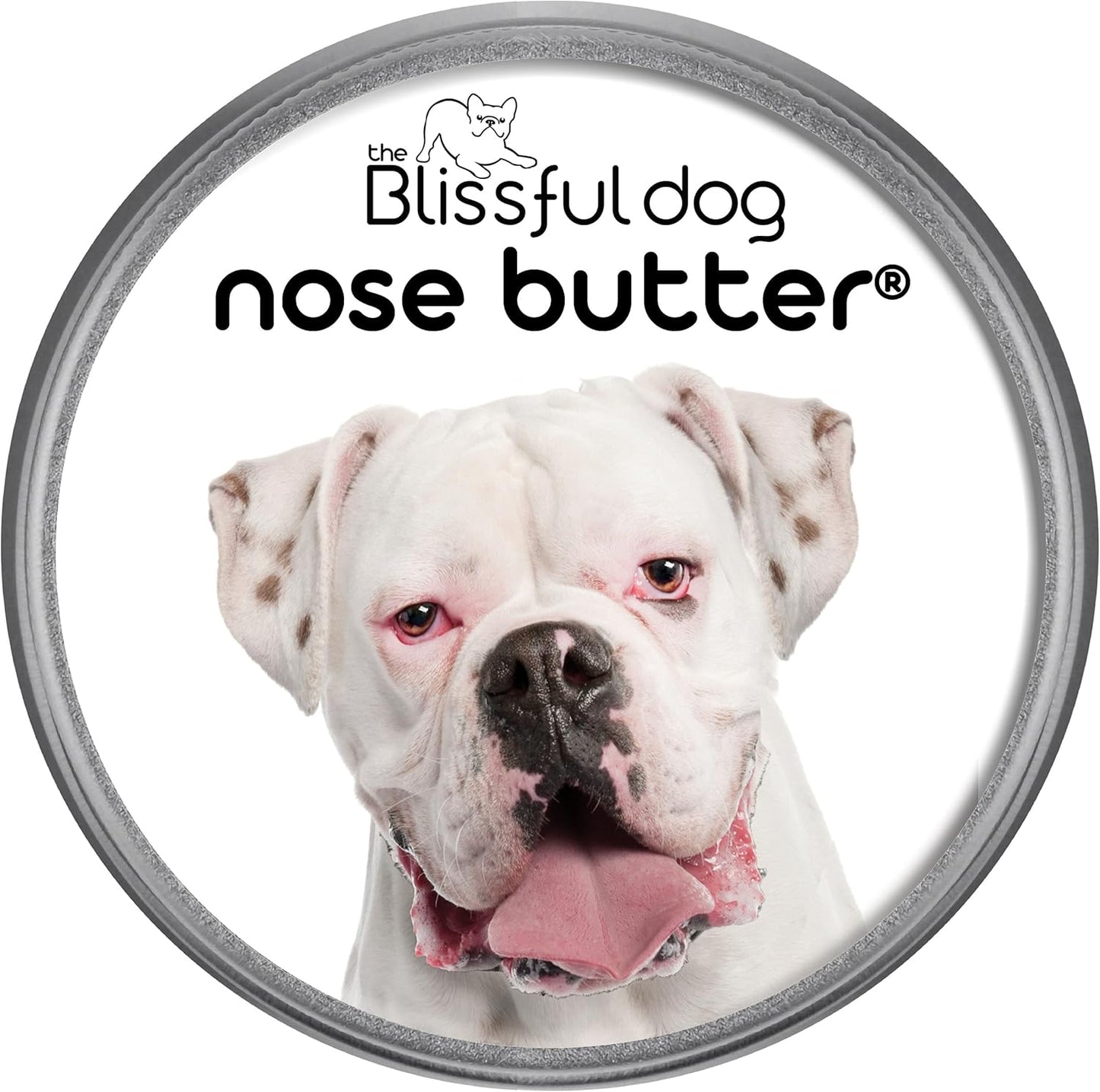 The Blissful Dog White Boxer Nose Butter for Dry, Cracked Skin, Lick-Safe Dog Nose Balm with Moisturizing Shea Butter, Almond, Olive, and Essential Oils, Pet Supplies, Uncented, 4 oz.