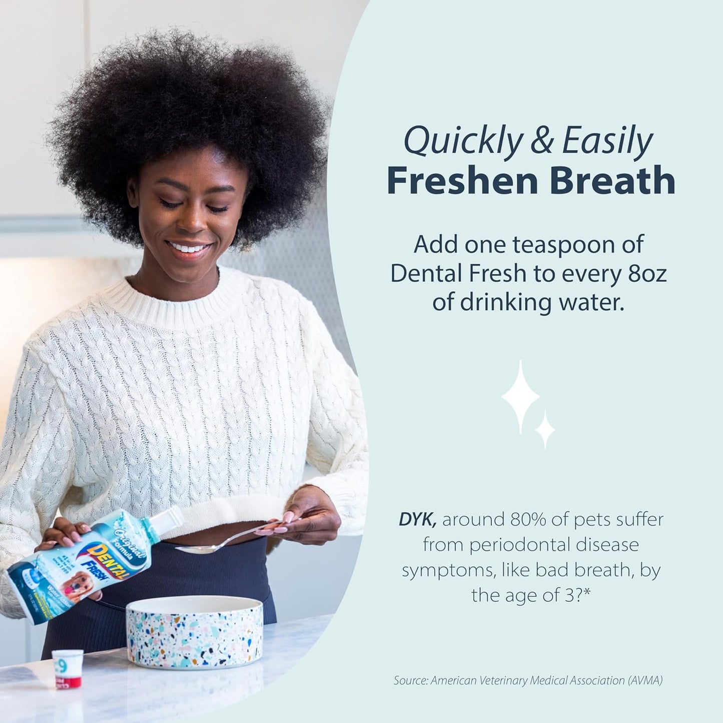 Dental Fresh Water Additive for Dogs, Original Formula, 64oz – Dog Breath Freshener and Dog Teeth Cleaning for Dog Dental Care– Add to Water