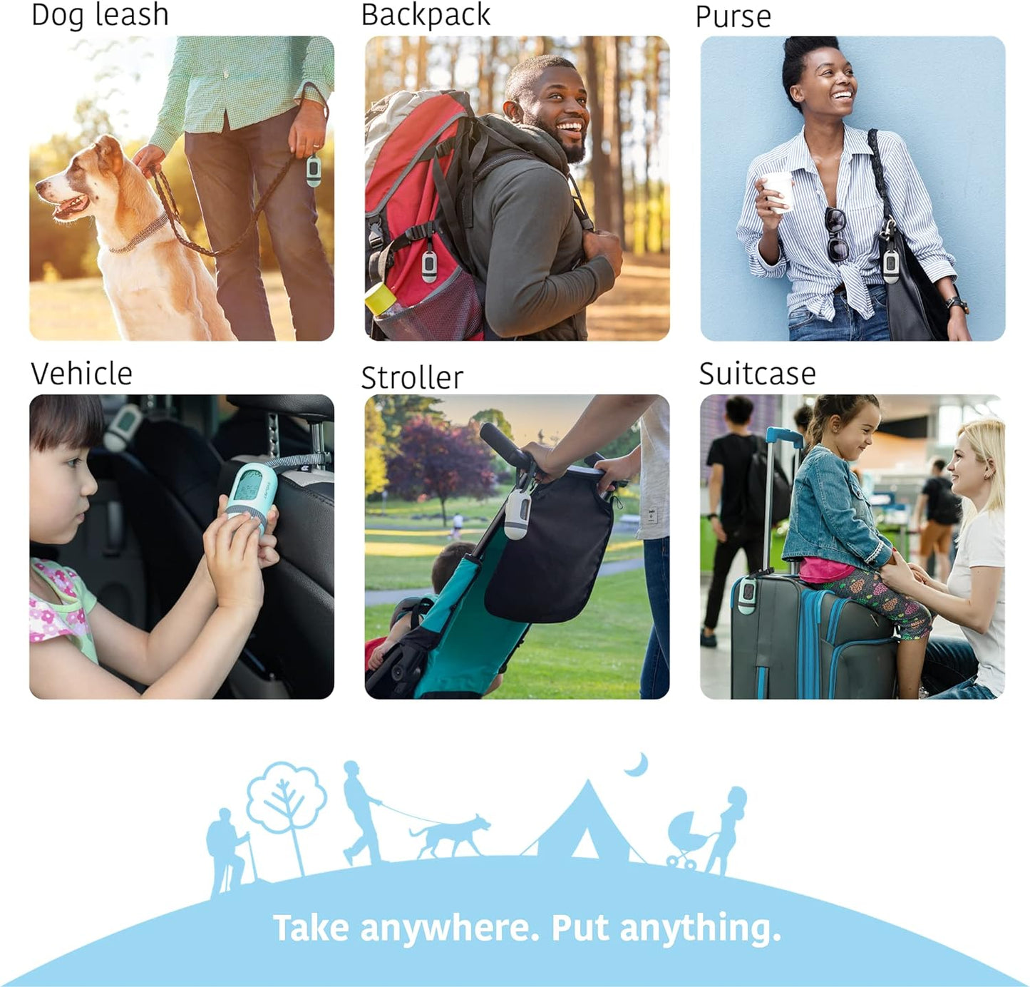 SVD.PET [2-Pack] Retractable Waste Bag Dispensers Gift Set, 2 Pet Waste Bag Holders with 60 large Waste Bags, Dog Walking Accessory Gift Value Pack (Black & Columbia Blue)