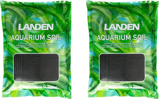 LANDEN Aqua Soil Substrate for Natural Planted Aquarium, Plant or Shrimp Stratum, Clay Gravel and Stable Porous Substrate for Freshwater Aquarium, Black Color (20 lbs)
