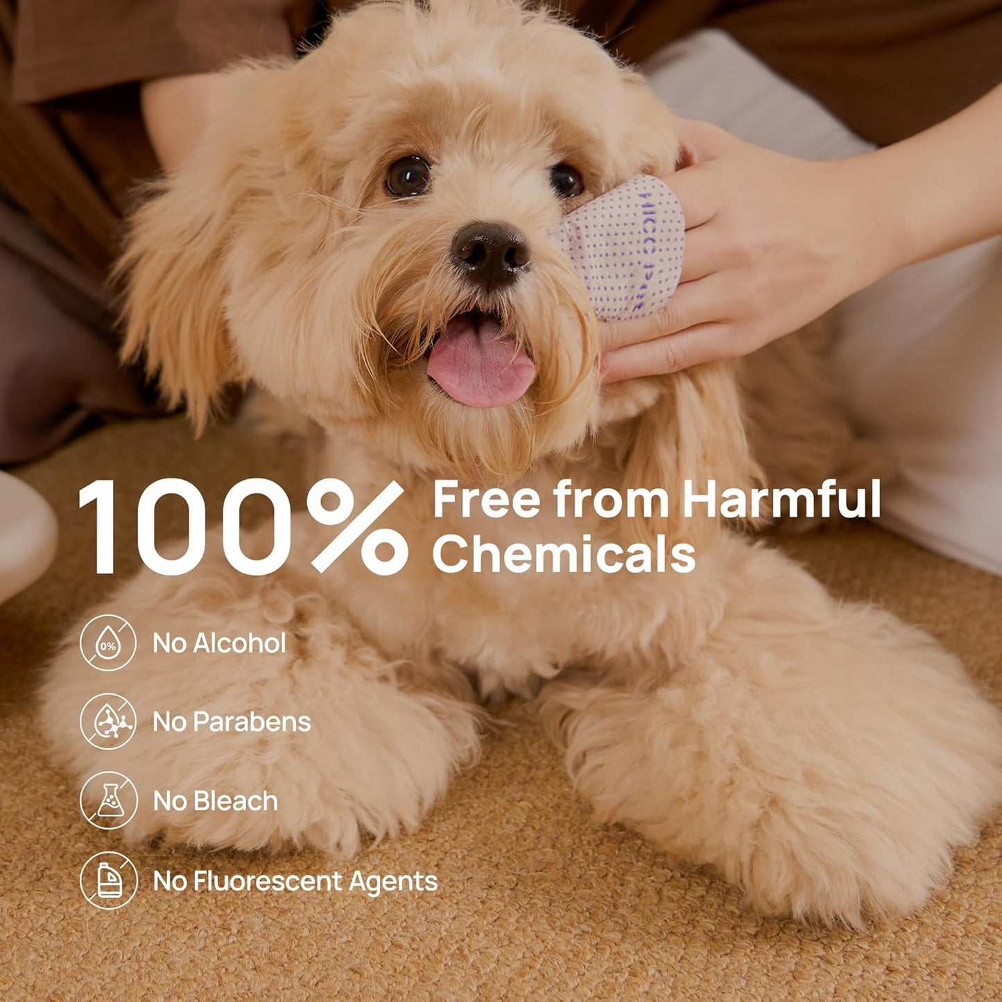 HICC PET Eyes Wipes for Dogs & Cats Upgraded Pro Version, Vet-Recommended Dog Eye Wipes Hypoallergenic, Dog Tear Stain Remover, Remove Debris, Mucus & Discharge - 100ct, Unscented