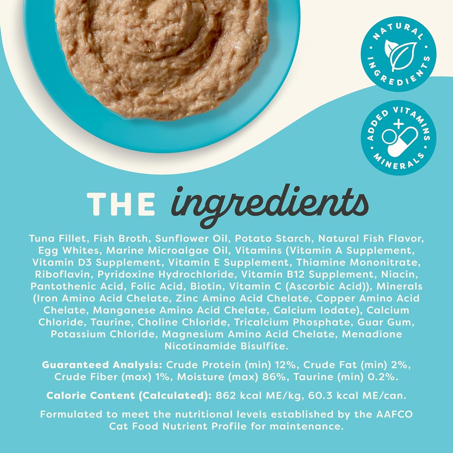 Applaws Vitality Wet Cat Food Paté, Natural Canned Cat Food, Wet Food for Cats with Added Vitamins and Minerals, Grain Free, Carrageenan Free, Tuna Fillet Recipe (24 Count, 2.47 oz Cans)