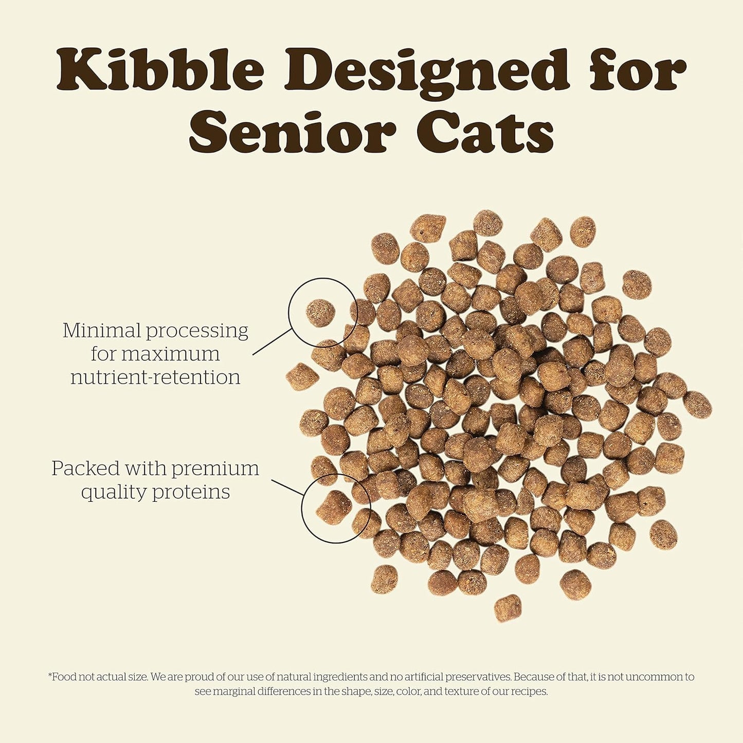 Now Fresh Grain-Free, Dry Cat Food, Turkey, Salmon and Duck Kibble, Real Meat and Fish Senior Recipe, 3 lb Bag
