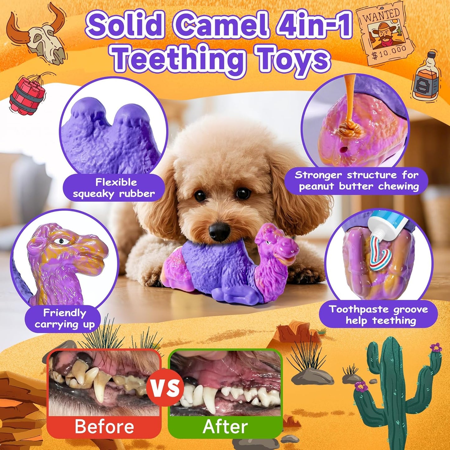 Tough Dog Chew Toys for Aggressive Chewers, Squeaky Indestructible Dog Toy To Keep Them Busy, Interactive Large Chew Toy for Dogs Medium Small, Durable,Reduce Boredom,Puppy Teeth Cleaning Milk Flavor