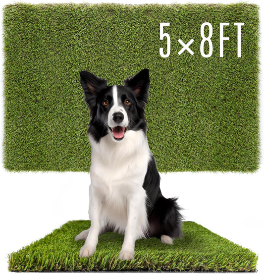 Dog Grass Pads 5 x 8 FT Artificial Grass Pee Pads for Dogs Potty Fake Grass Rug Turf Mat for Dogs Training Indoor Outdoor Garden Lawn Artificial Grass Rug
