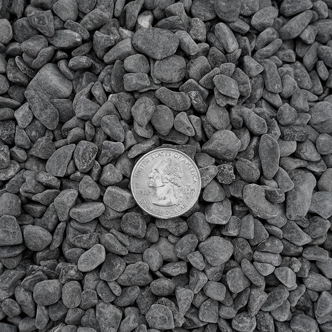 Mr. Fireglass Natural Decorative Gray Bean Pebbles 1/5" Crushed Gravel Stone for Decorating Garden, Succulent Plants and Walkway (10-lb Bag)