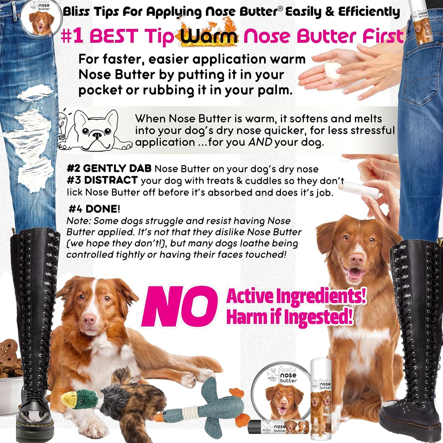 The Blissful Dog Nova Scotia Duck Tolling Retriever Unscented Nose Butter - Dog Nose Butter, 16 Ounce