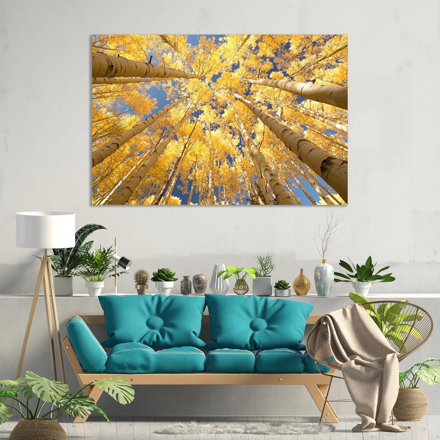 Nature Wall Art Prints - Ocean Forest Mountain Lake Canvas Landscapes - Small to Extra Large Living Room Bedroom Kitchen Bathroom Décor (Reaching for the Sky, 28L" x 41W")