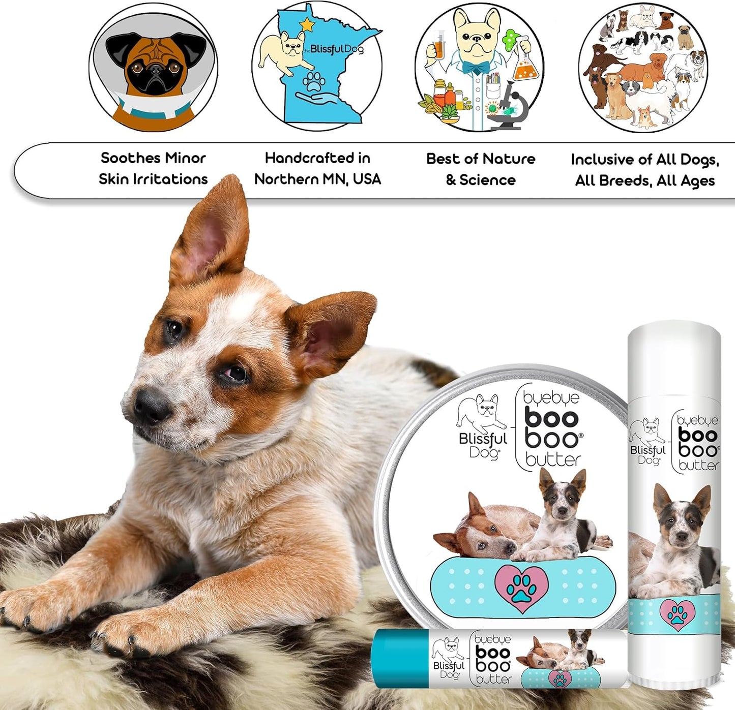 The Blissful Dog Blue Heeler Boo Butter, 4 oz