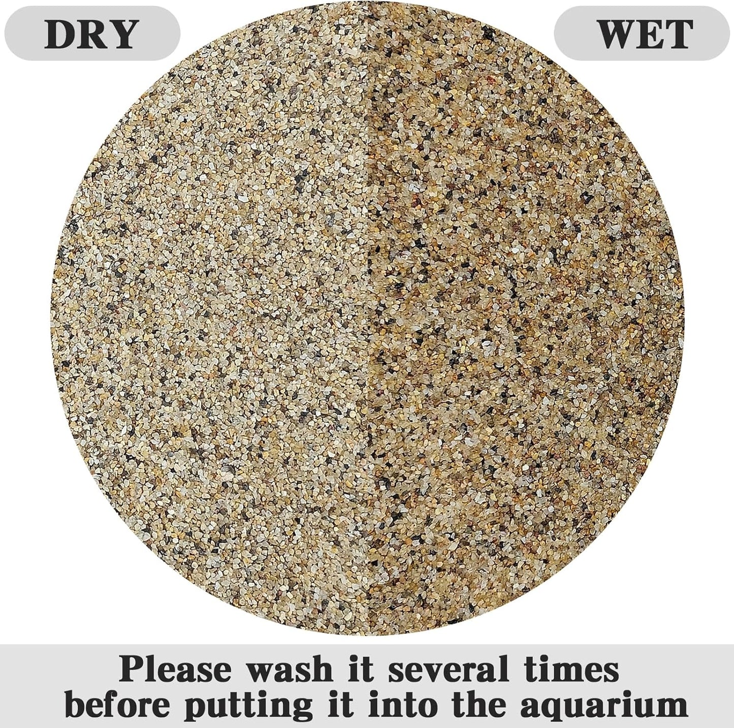 10 lbs Aquarium Sand, 0.6-1.2 mm Aquarium Substrate for Freshwater Fish Tank. Decorative River Rocks Gravel for Fish Tank, Plants Potted, Fire Pits, Candle, Vase and Crafts