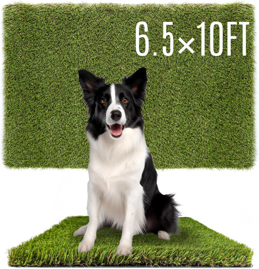 Dog Grass Pads 6.5 x 10 FT Artificial Grass Pee Pads for Dogs Potty Fake Grass Rug Turf Mat for Dogs Training Indoor Outdoor Garden Lawn Artificial Grass Rug