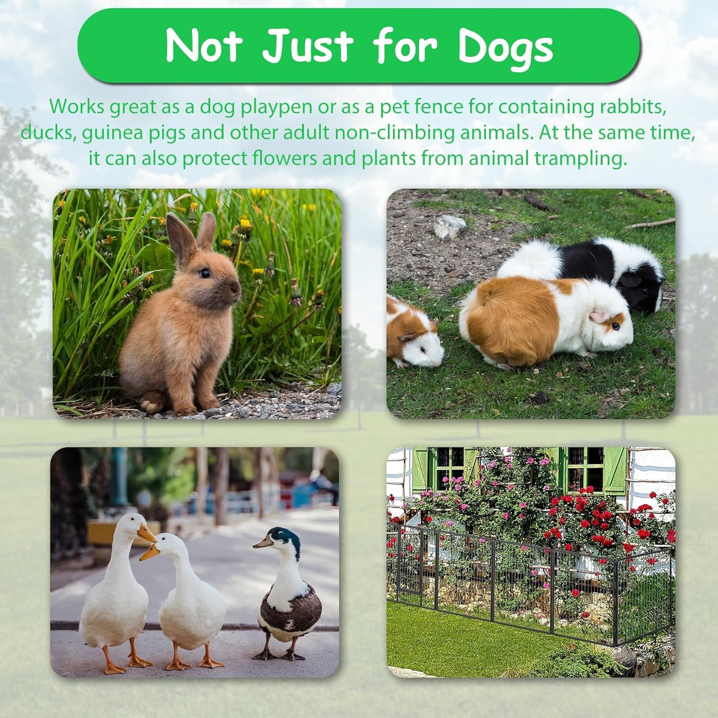 Dog Playpen, Outdoor Dog Fence, 24 Panels, 40" H Dog Pen for Medium/Small Dogs, Heavy Duty Metal Pet Fence with Gate, Portable Dog Fence for RV Camping and Yard (Black)