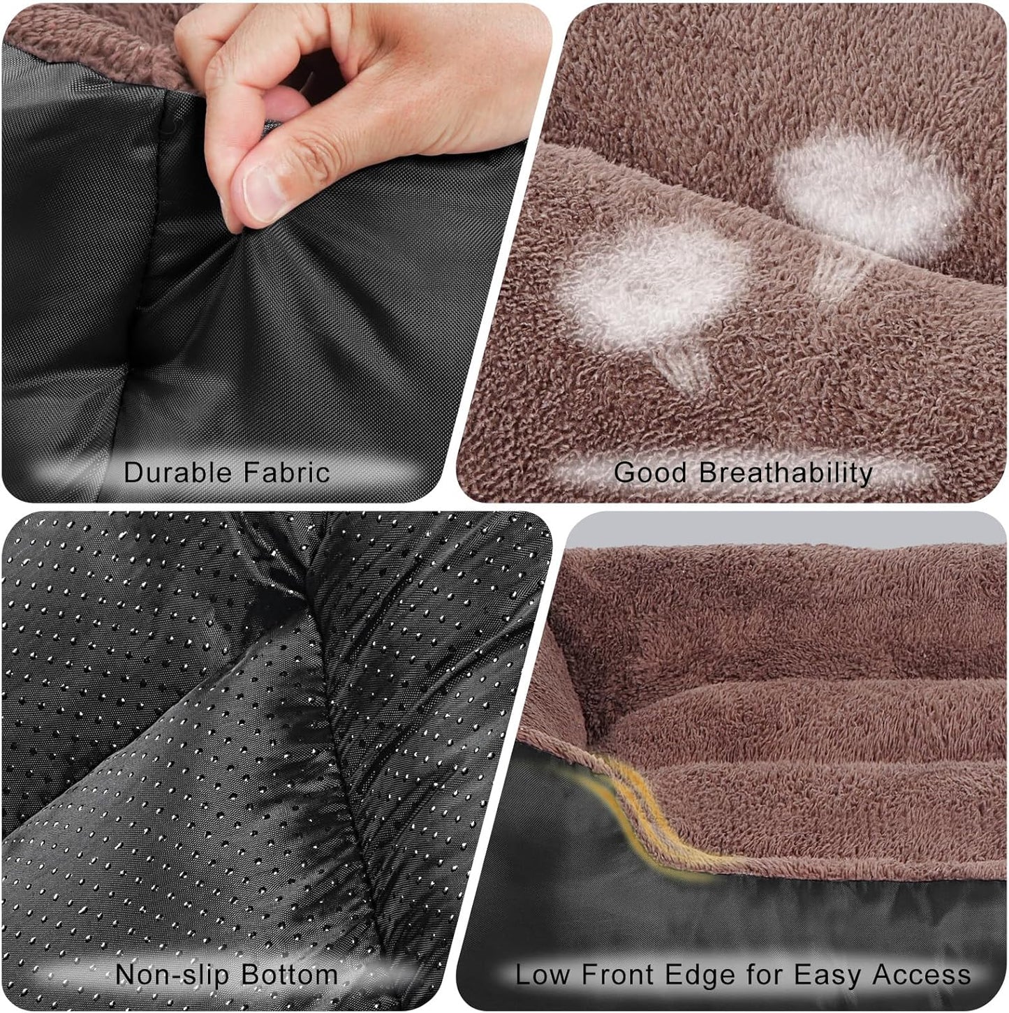 Dog Beds for Small Dogs, Soft Breathable Pet Bed Machine Washable, Small Dog Bed with Non-Slip Bottom