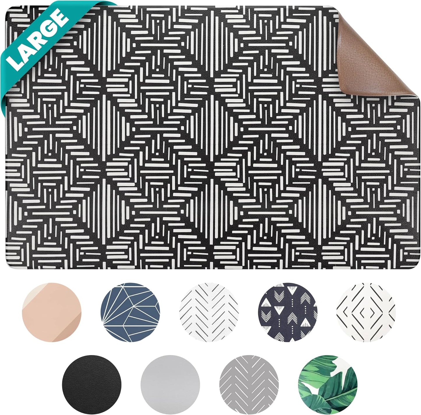 NALALAS Large Dog Mat for Food and Water, Cat Feeding Mat | Large Waterproof Dog Bowl Mat | Non-Slip Pet Food Mat for Floors | Pet Mats for Food and Water | Easy to Clean