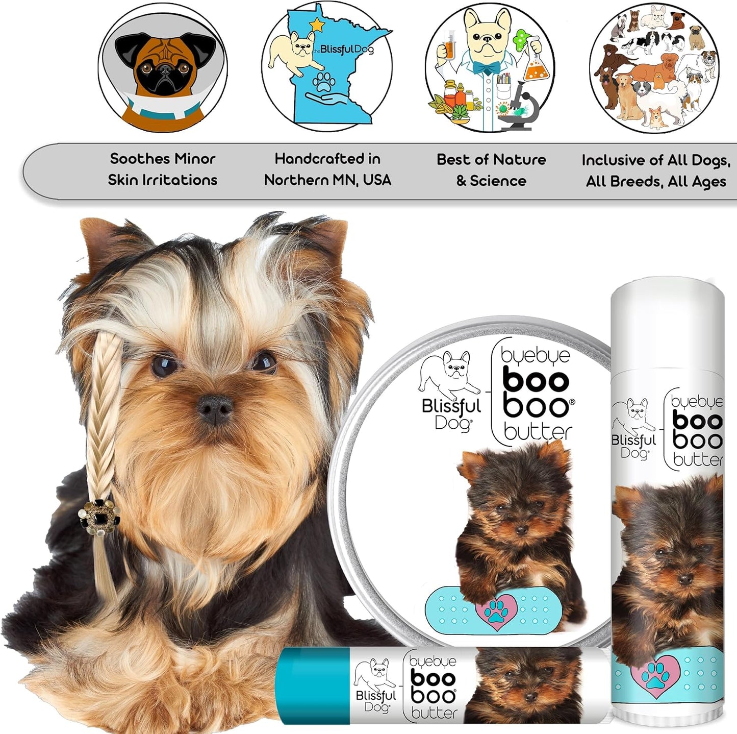 The Blissful Dog Yorkshire Terrier Boo Boo Butter, 16 oz.