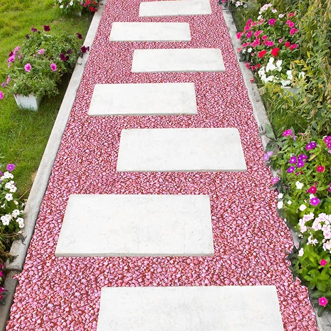 Hygloss Craft Rocks Mini Stones for Art Projects - Bag O' Gravel, Neon Red, 5 lb