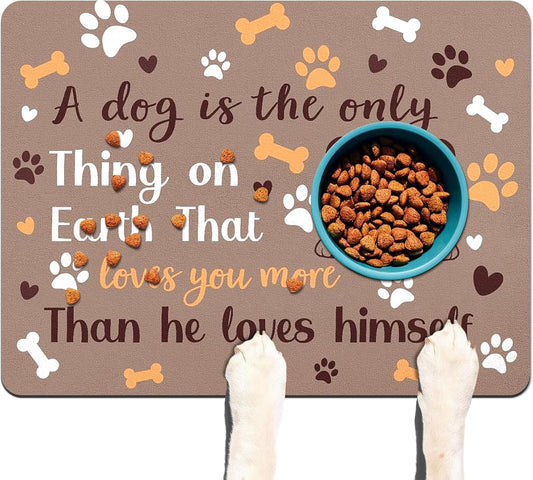 Pet Feeding Mat for Floors Waterproof Dog Mat for Food and Water Absorbent Quick Dry Non Slip mat for Cat Bowls