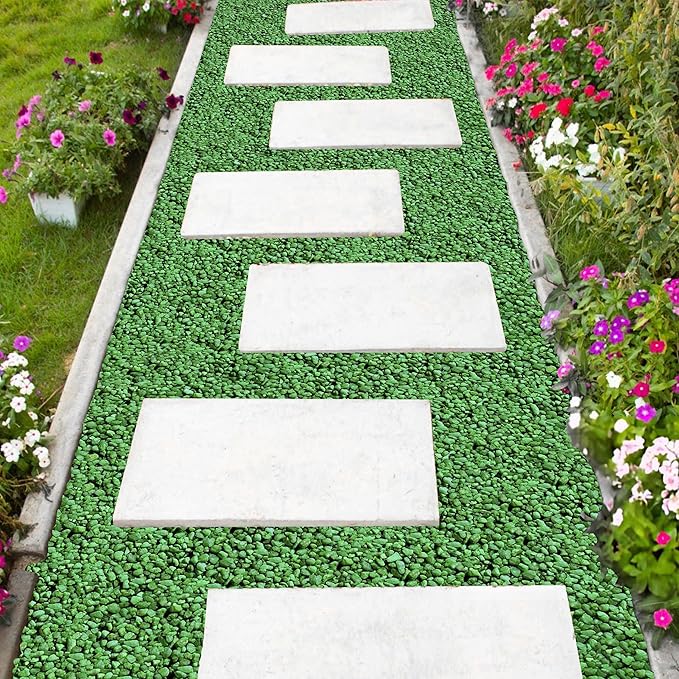 Hygloss Products Craft Rocks, Mini Stones For Art Projects - Bucket O' Gravel, Green, 1 lb