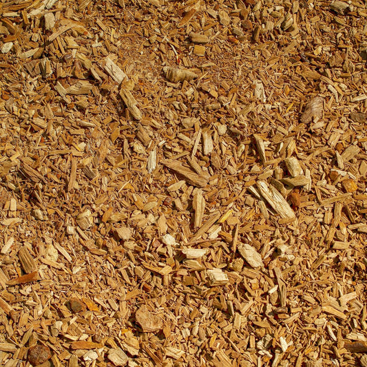 Premium Gold Wood Mulch for Landscaping, Gardens, Lawns, Potting Media, and Potted Plants (0.3 CF - 8 L - 9 QTS)