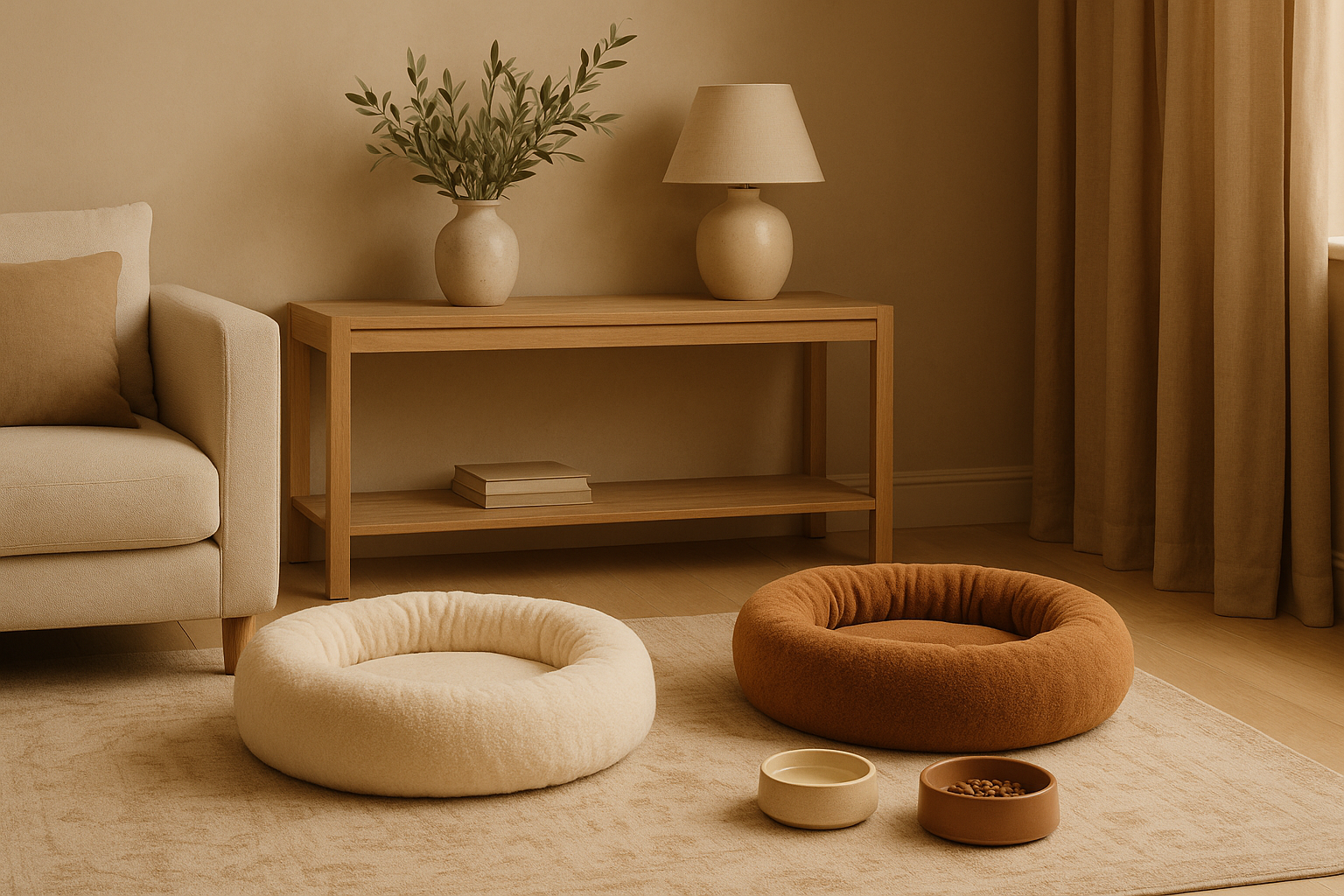 Elevate your pet’s space with OpulentPaws — timeless design, soft textures, and soothing neutral tones.